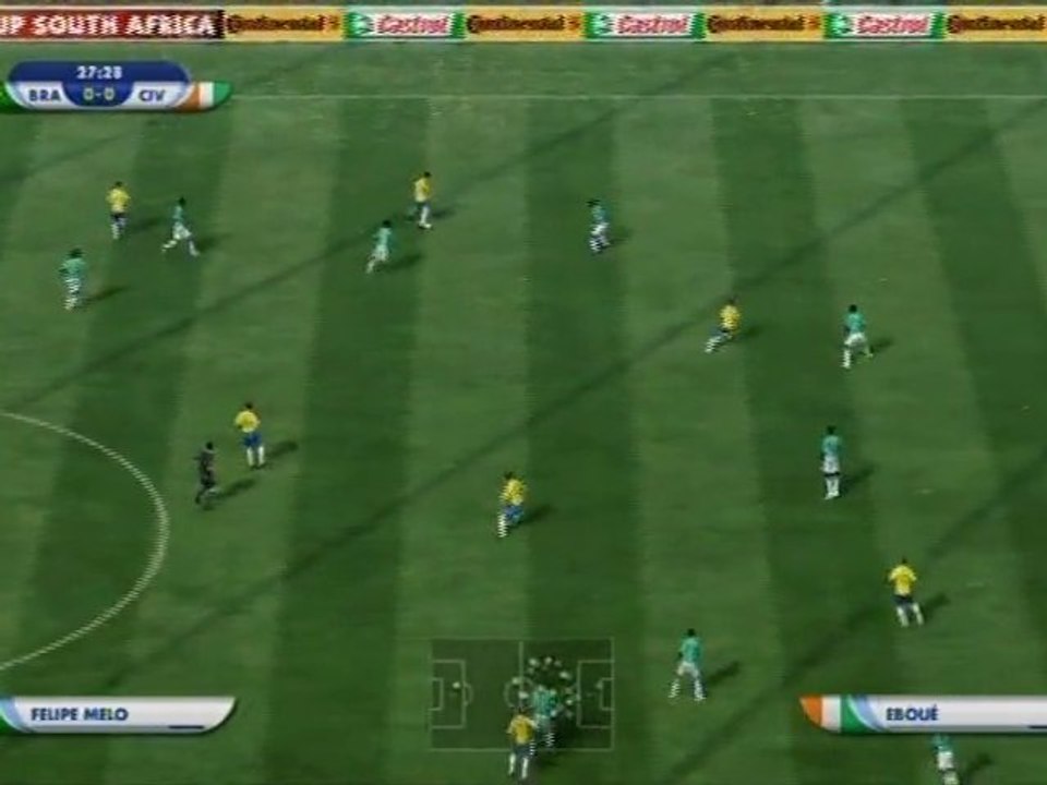 Brésil - Côte d'Ivoire Coupe du monde FIFA 2010 partie 1