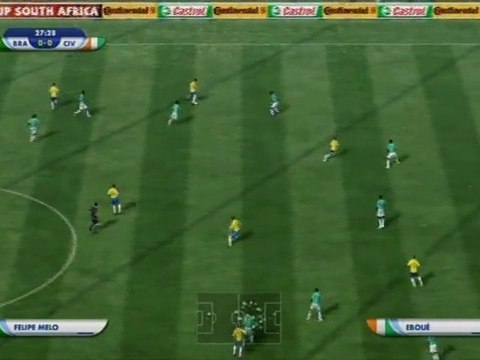 Brésil - Côte d'Ivoire Coupe du monde FIFA 2010 partie 1