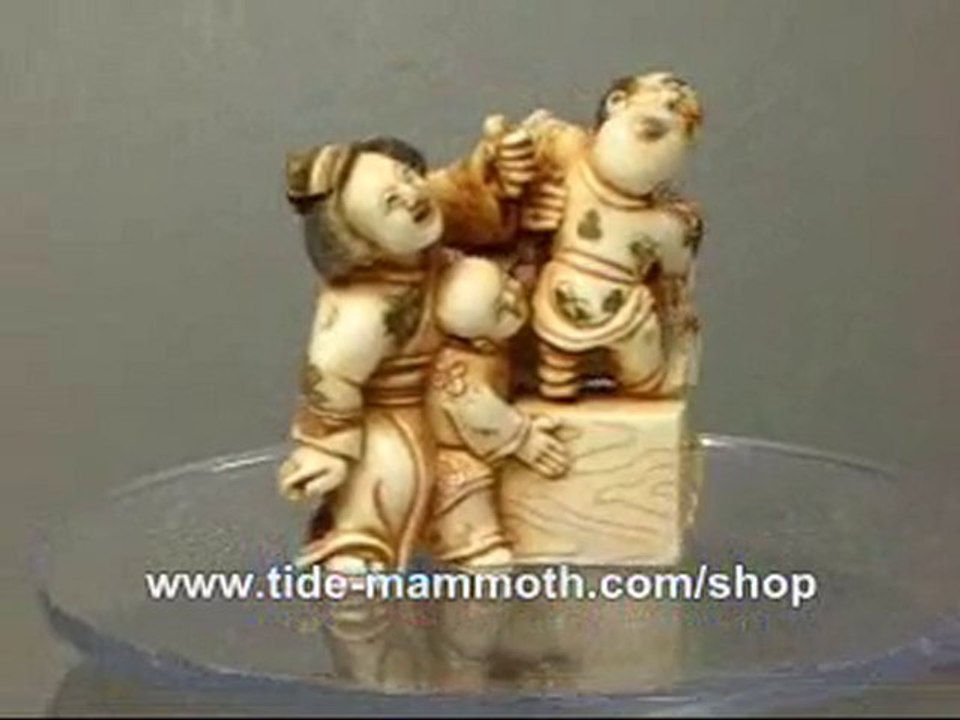 mammoth ivory figurine netsuke Parents and Kids H1571