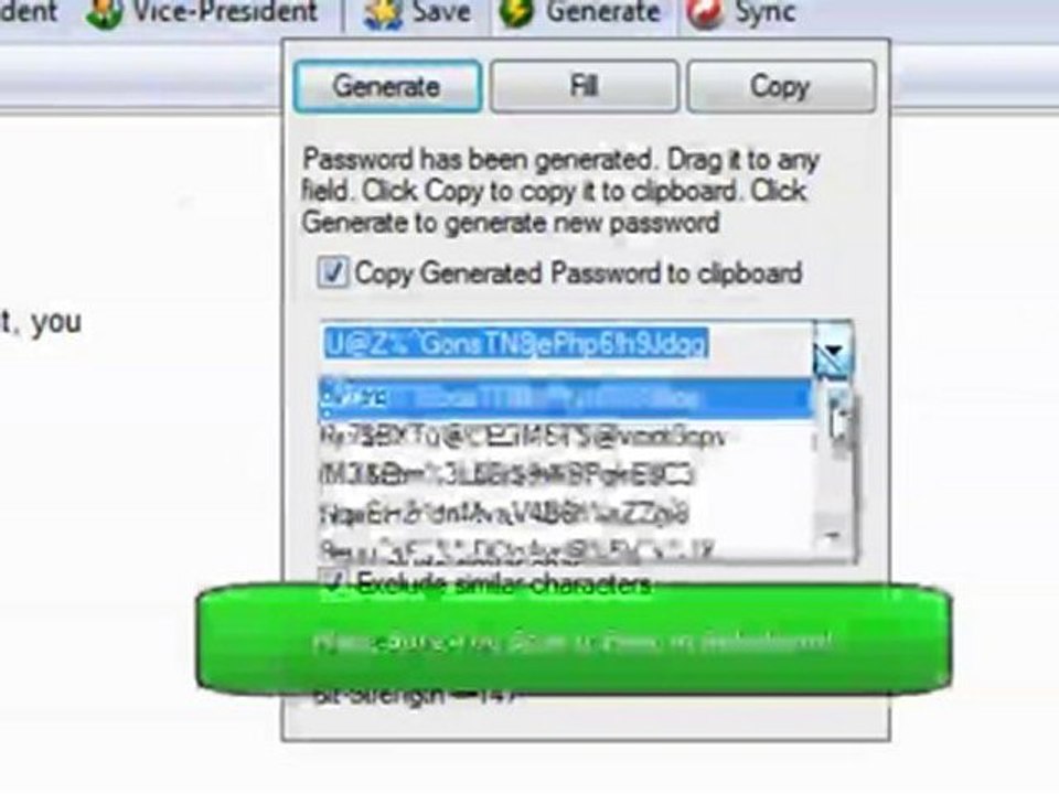 Strong Random Password Generator in Roboform Password Keepe