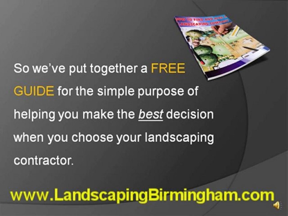 landscaping Birmingham, Free Guide