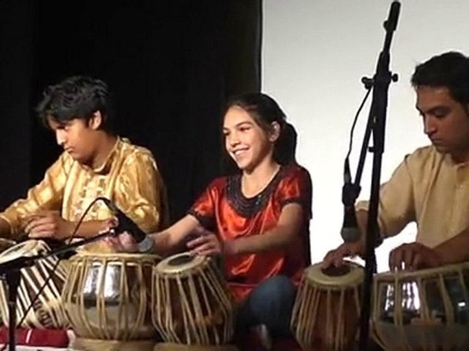Abi playing Tabla