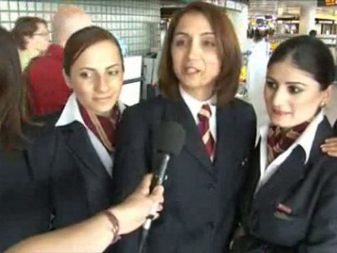 Corendon Airlines Bayan uçuş ekibi