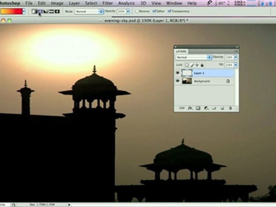 How to add a nice sunset onto an image