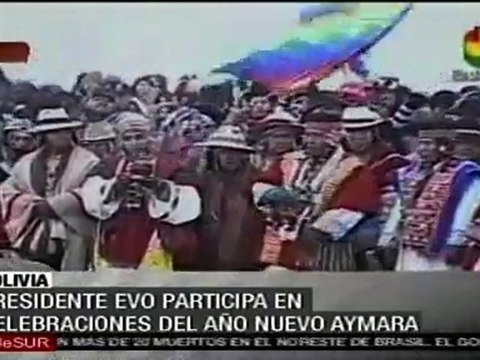 Comunidad aymara celebra año nuevo
