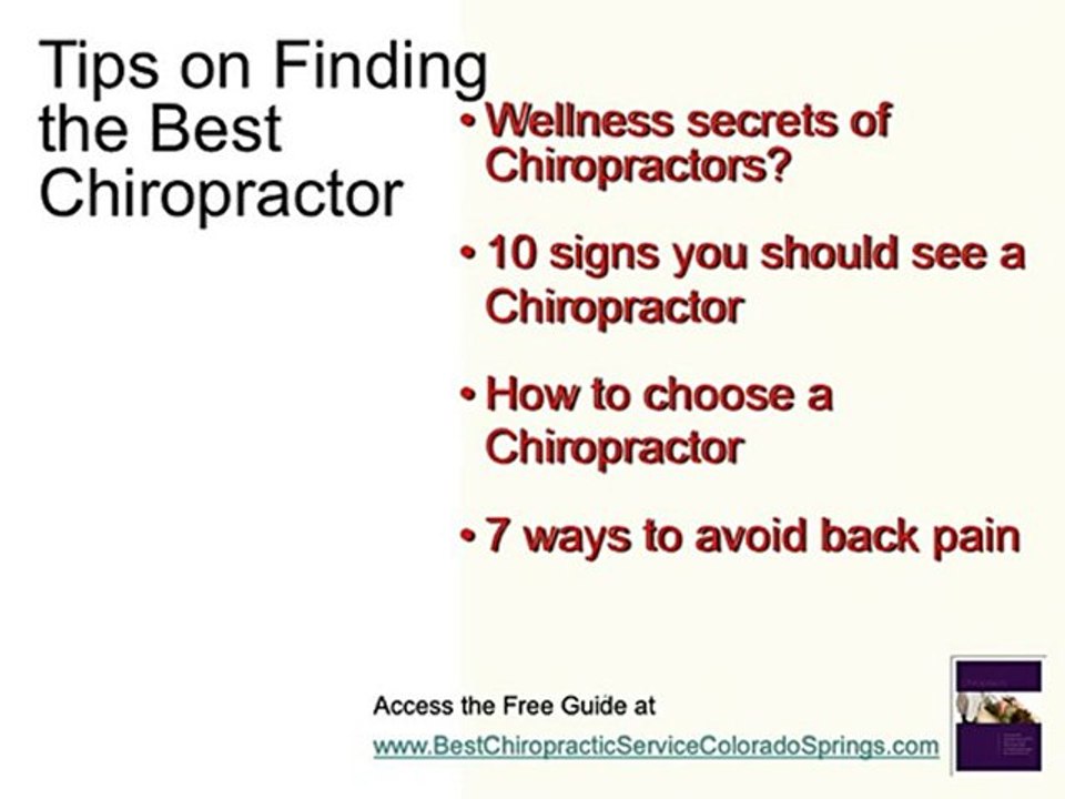 Colorado Springs Chiropractic Therapy