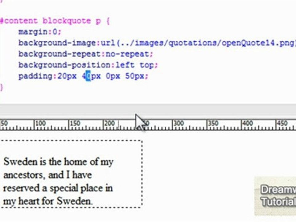 Blockquote Styling using Background Images