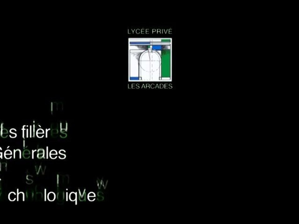 Les Filières Générale et technologique Lycée Les ARCADES
