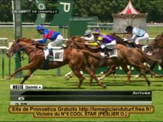 Vidéo Quinté a Chantilly Prix de Chevrières 22 Juin 2010