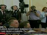 Belarús suspende trasiego de gas ruso a Europa