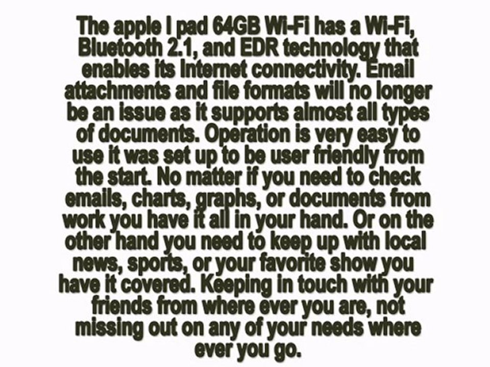Apple I Pad New Wireless 3G