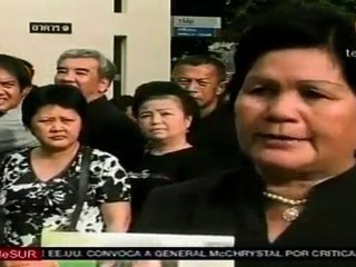 Despiden a general asesinado durante protestas en Bangkok