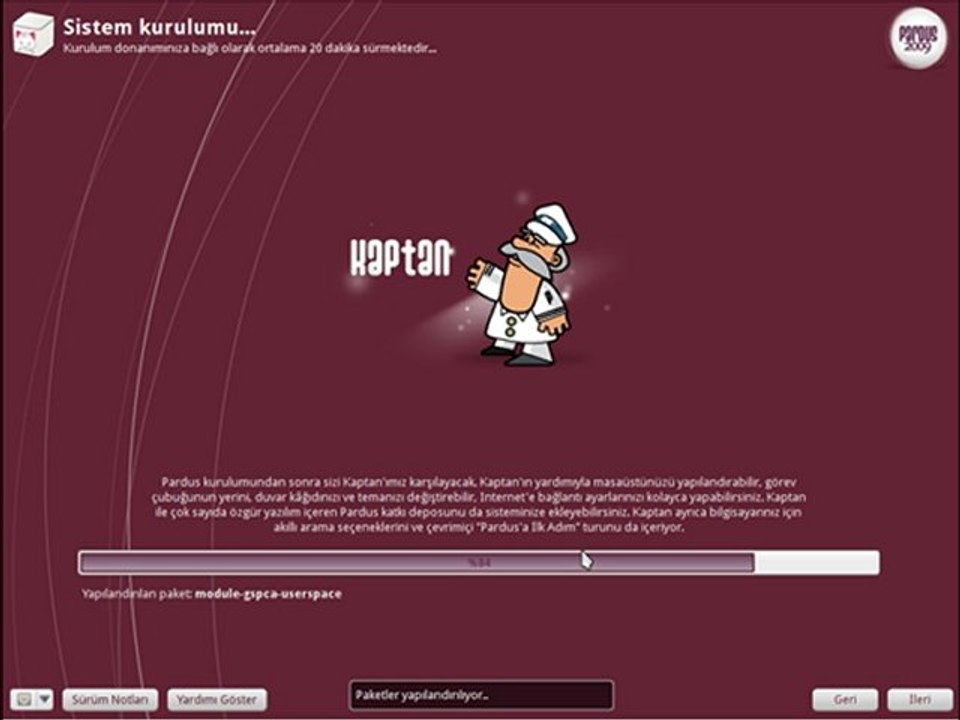 Pardus kurulumu