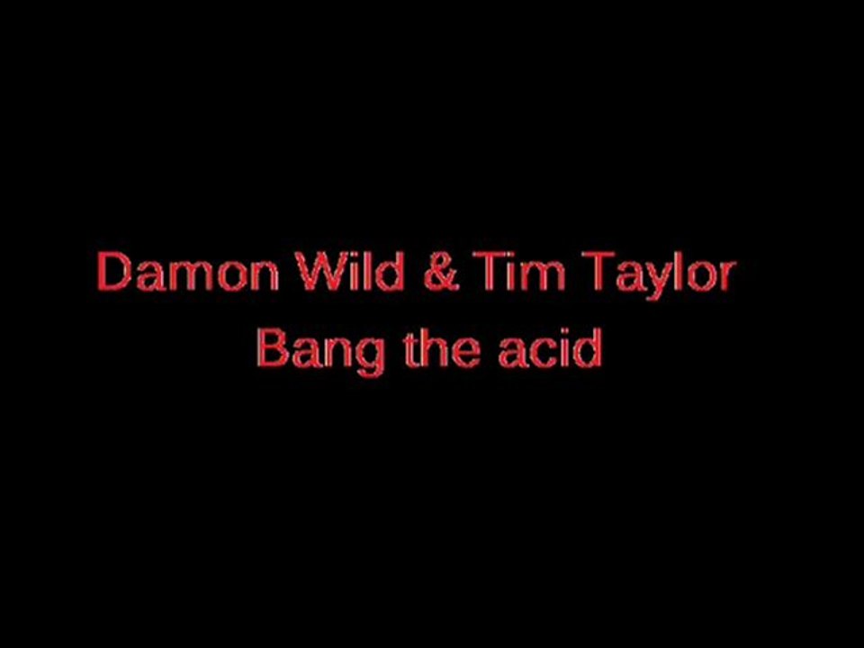 Damon Wild & Tim Taylor-Bang the acid