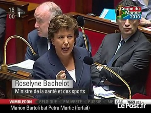 Bachelot: Jamais le gouvernement n'aurait dû s'occuper de la Coupe du monde!