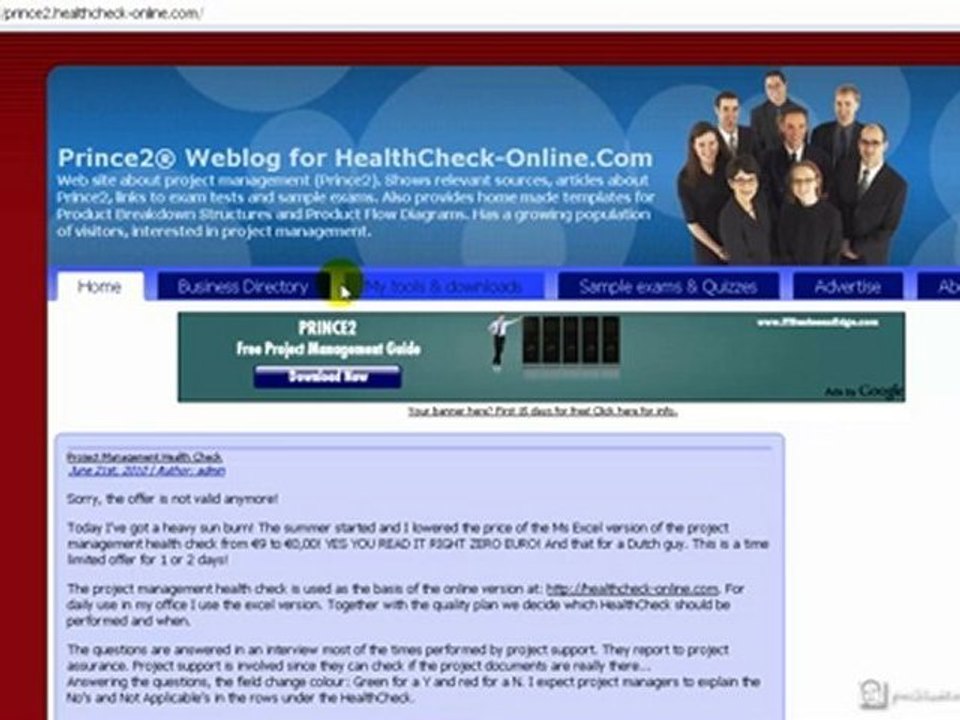 PRINCE2 HealthCheck Resource