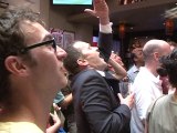At home, England fans celebrate nervy win