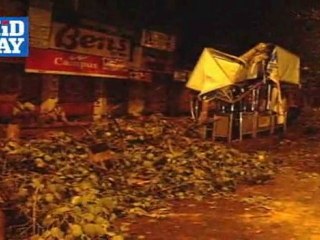 Two bus stops damaged in Mumbai