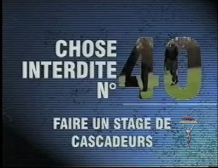 Emission "100 Choses Interdites" à l'école de cascade Action Training Productions