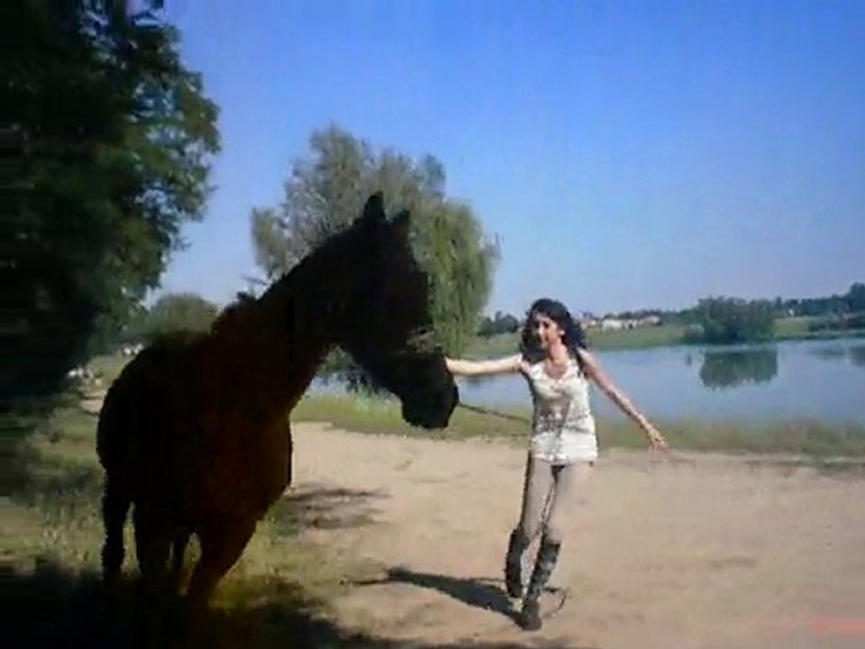 Opaline et Moi galop à la longe