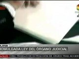Evo Morales promulga Ley del Órgano Judicial