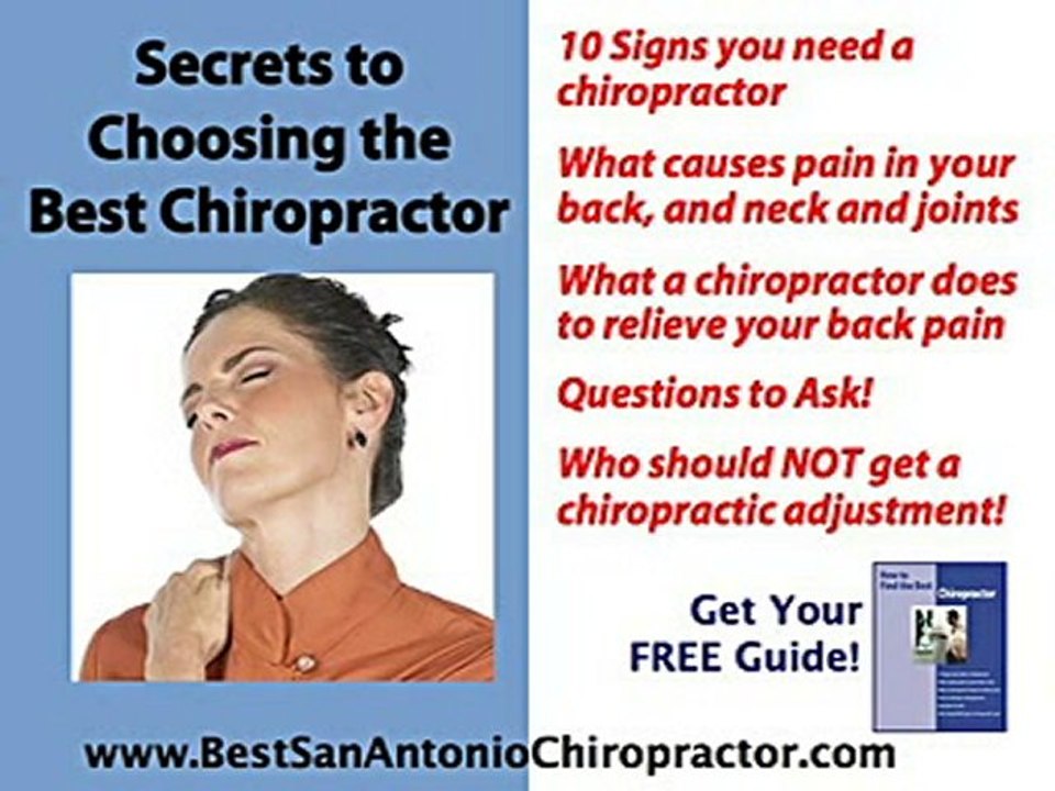 How To Find the Best San Antonio Chiropractor for relief of