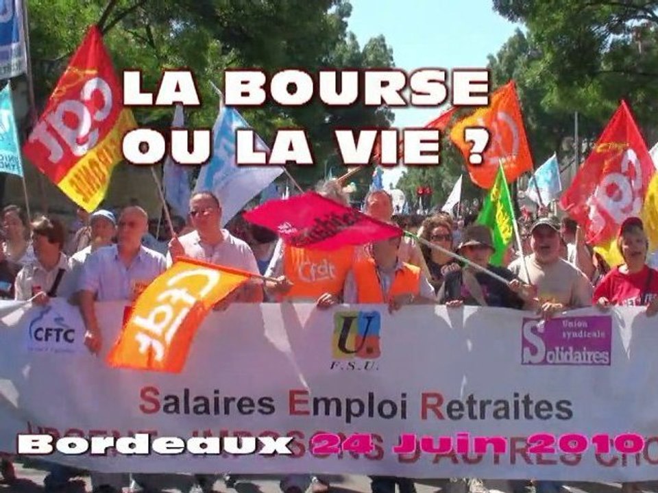 Manifestation Retraites 24 juin Bordeaux