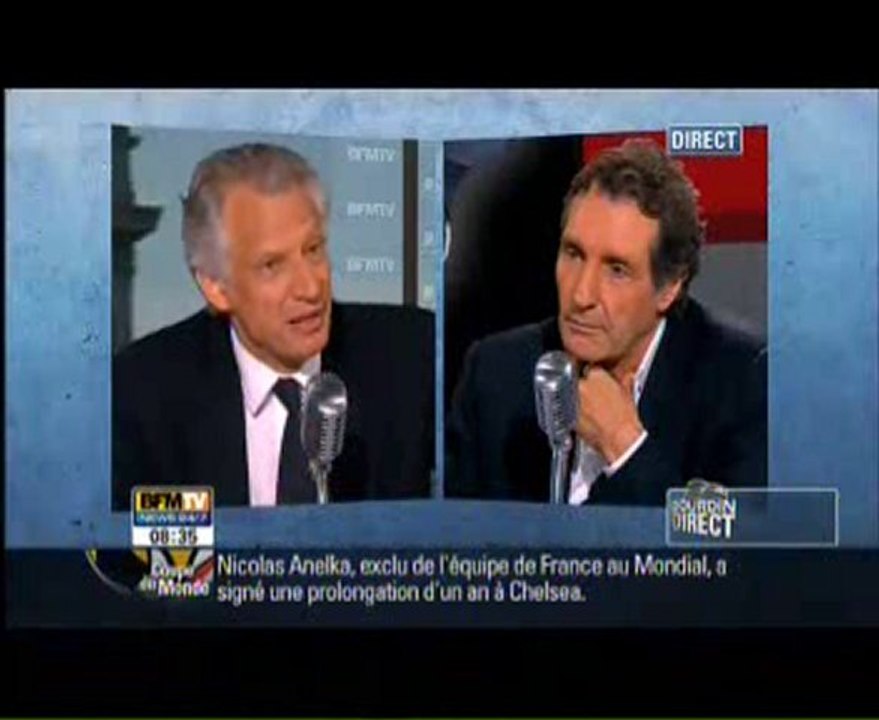 Villepin sur les Bleus et le rôle du gouvernement