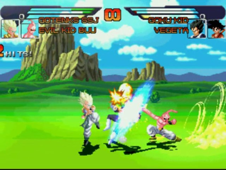 Combat DBZ Gotenks ( SSJ ) & Kid Buu Vs Kid Goku & Vegeta