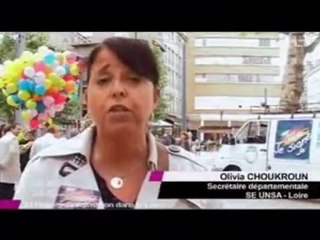 19 juin 2010, des ballons pour l'école publique à St Etienne