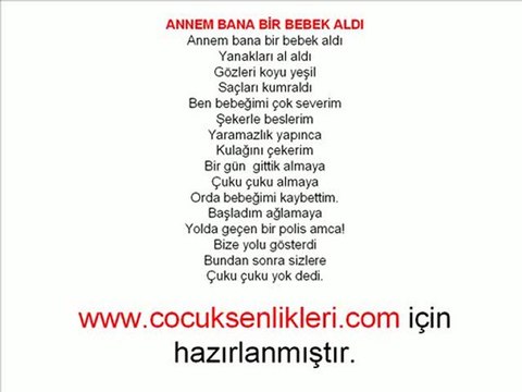 ANNEM BANA BİR BEBEK ALDI-Çocuk Şarkısı