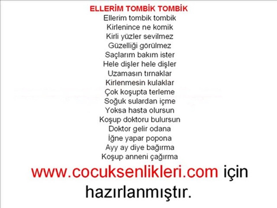 Ellerim Tombik Tombik-Çocuk Şarkısı