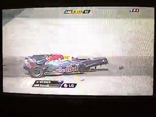 Spectaculaire accident de Webber