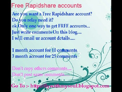Free Rapidshare Premium Accounts