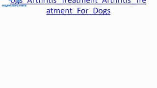 Which Is the best arthritis treatment for dogs