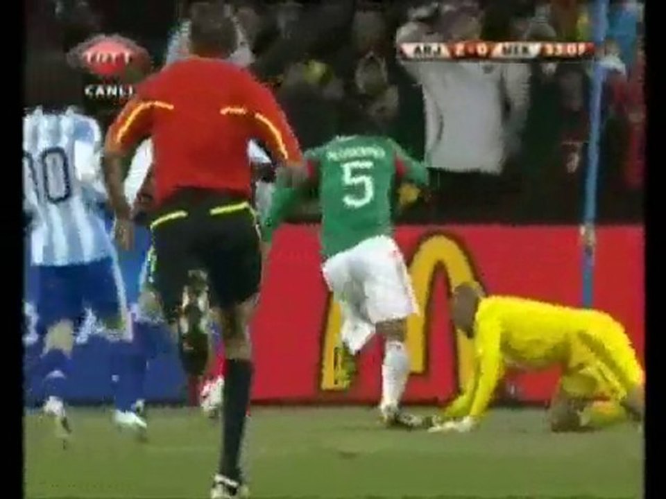 Arjantin 3 Meksika 1 GOLLER Güney Afrika 2010 TRT
