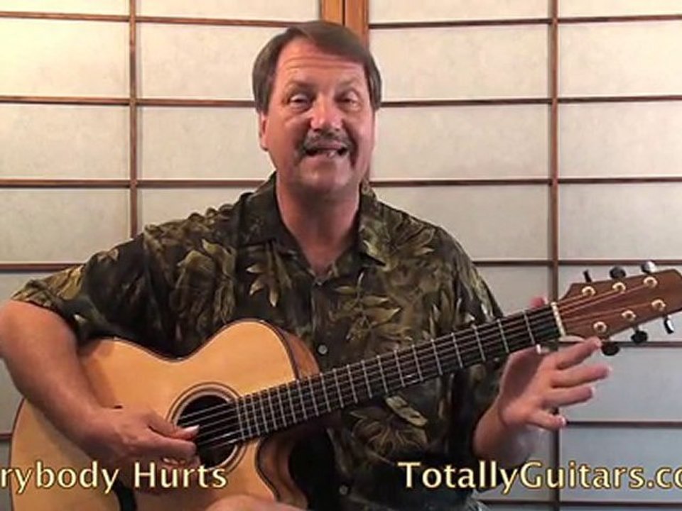 REM - Everybody Hurts Guitar lesson