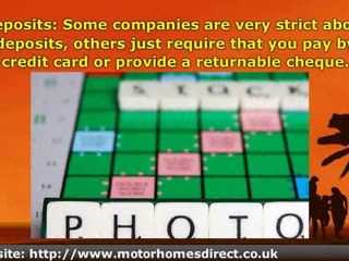 Motorhome Hire Terms and Conditions