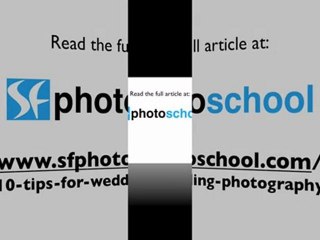 Tips for Wedding Photography