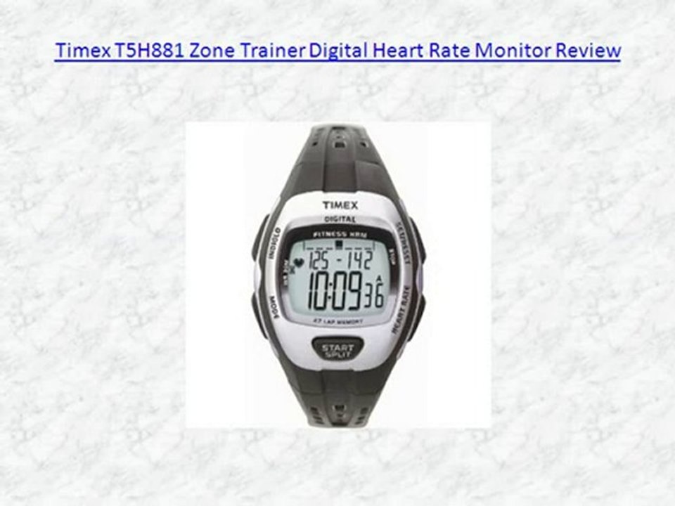 Timex T5H881Zone Trainer Digital HeartRate Monitor