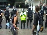 G20: Activists Adressing The Riot Cops