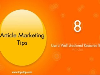 Article Marketing Tips