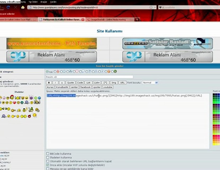 İmagesHack e Video Yükleme