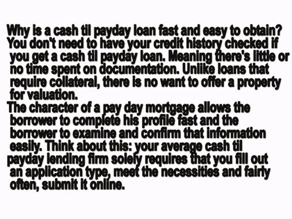 1 Hour Payday Loans At Cash Til Payday Loans