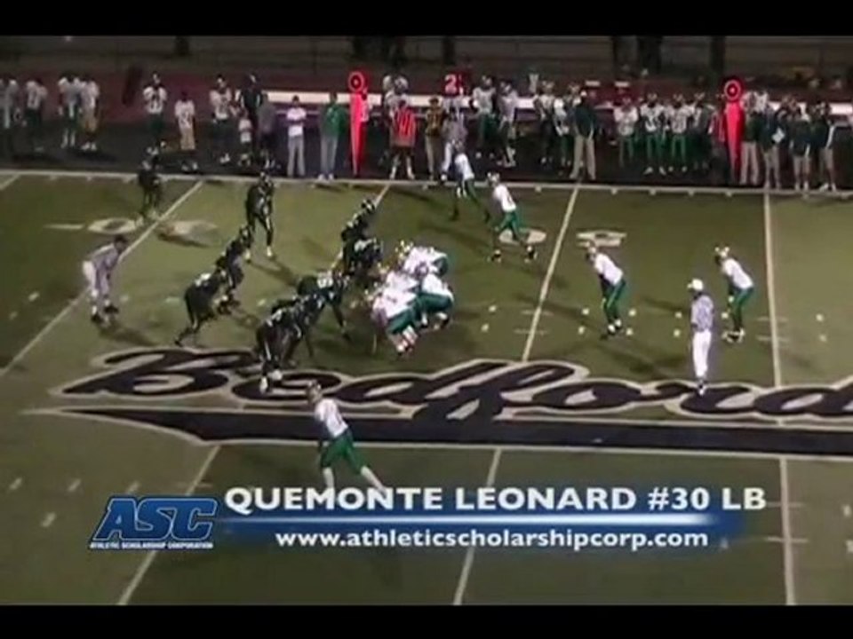 Quemonte Leonard Bedford High Football