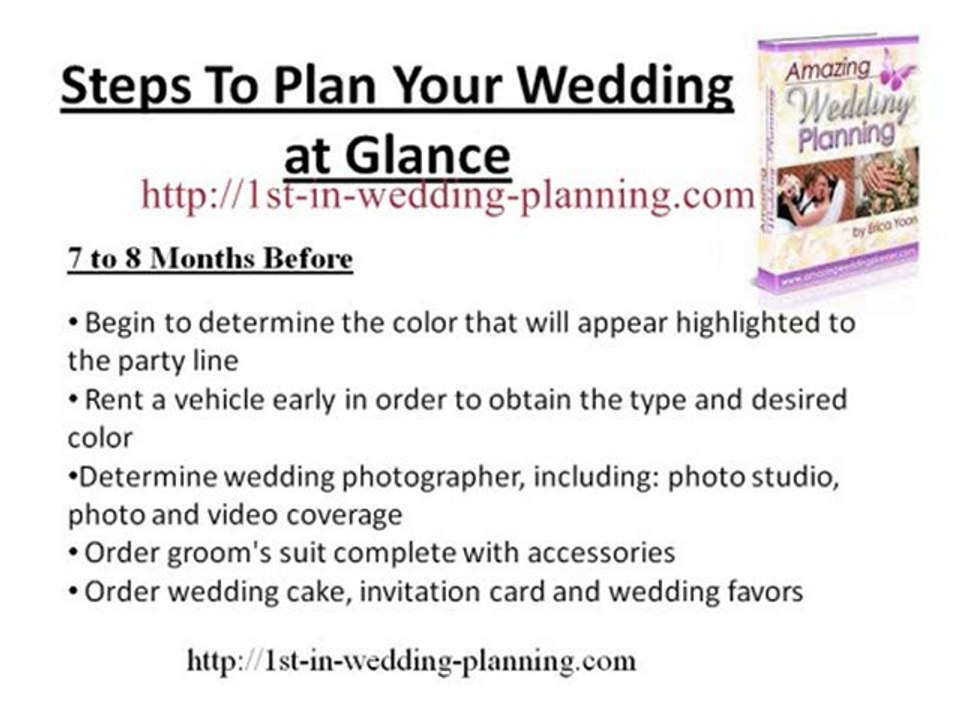 How to Plan a Wedding