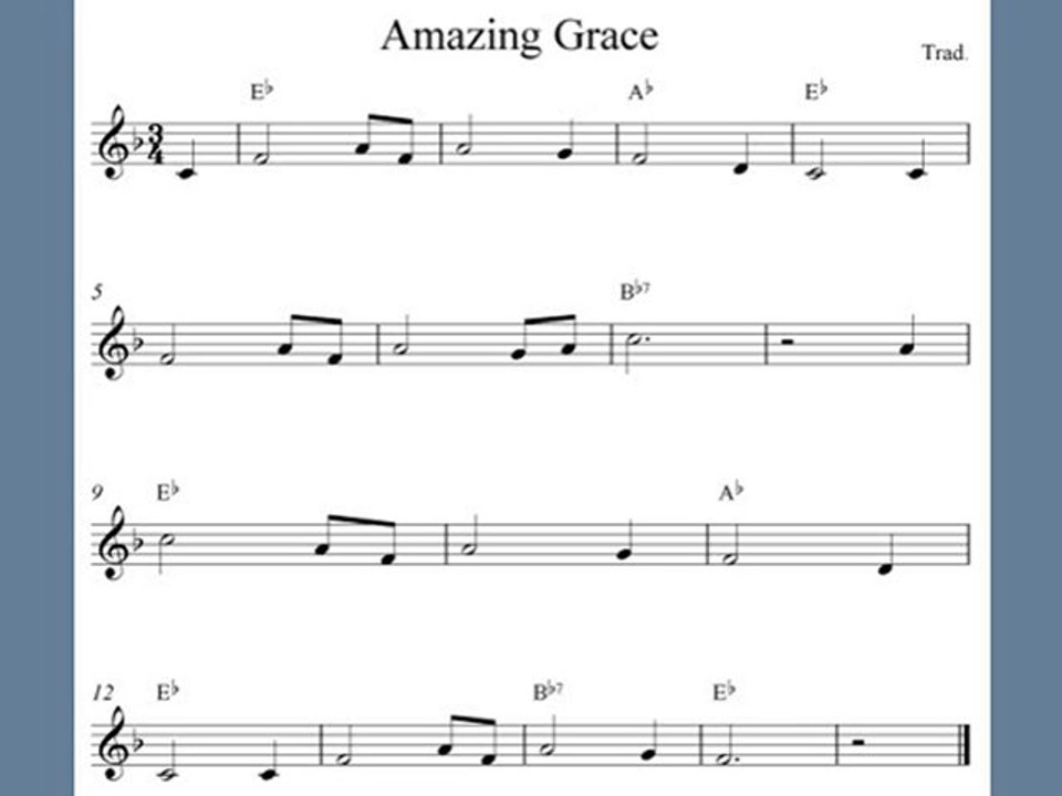 Amazing Grace - Trumpet sheet music