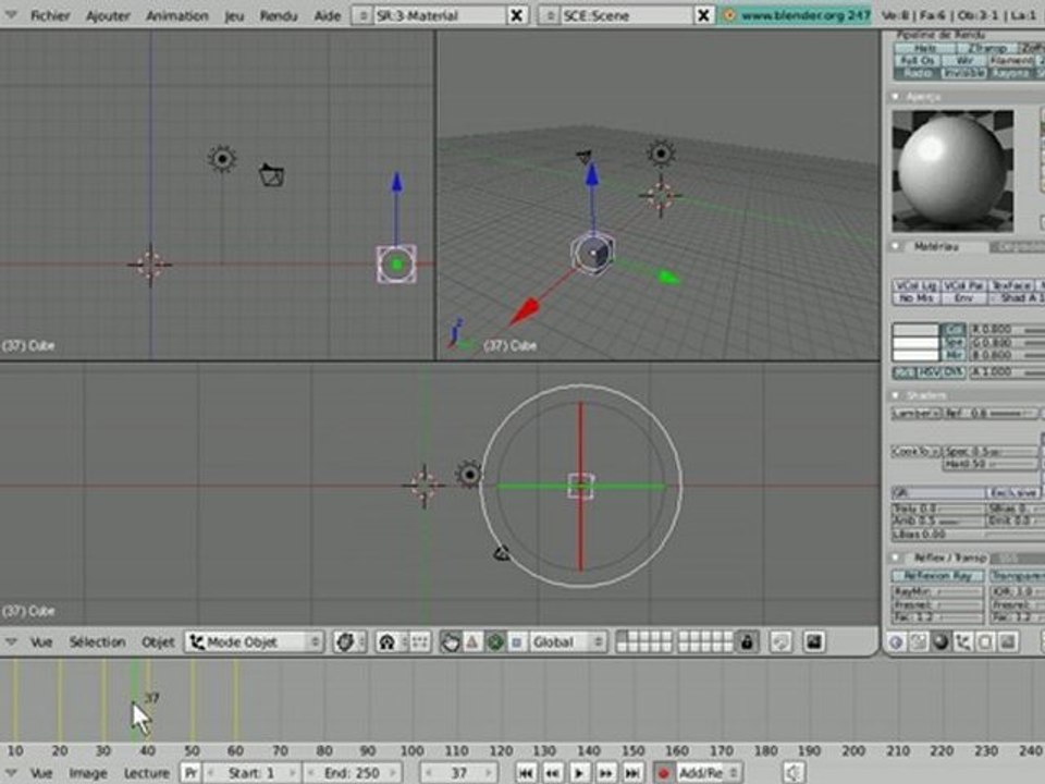Tuto pour animer un cube(les base de l'animation)Blender