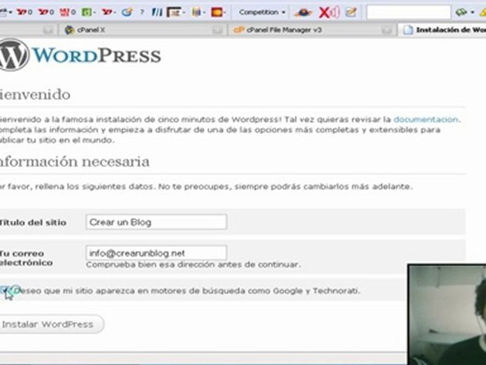 ¿Como instalar wordpress en español? parte 2