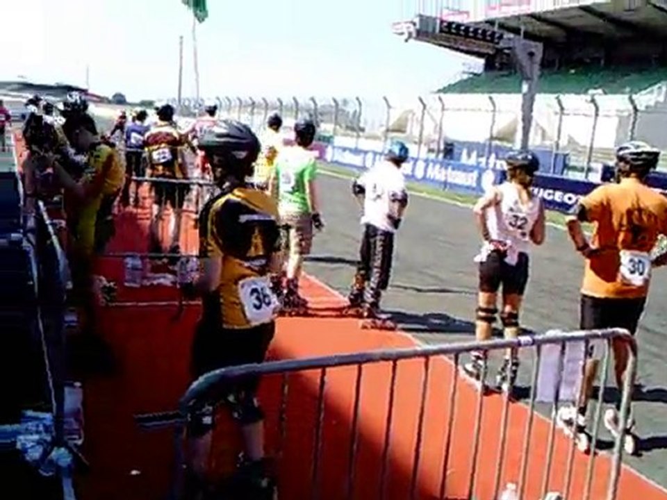 Le Mans roller 2010-Berni et Antoine au relai